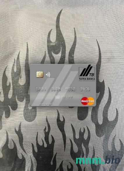 Slovakia Tatra banka mastercard gray wygląd fotograficzny skan PSD + zdjęcie